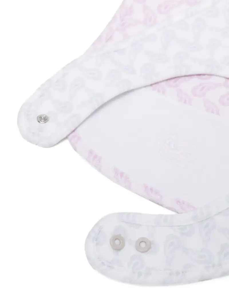 Set di 2 bavaglini Pegaso con ricamo paisley rosa/grigio Rosa Grigio miniatura 2