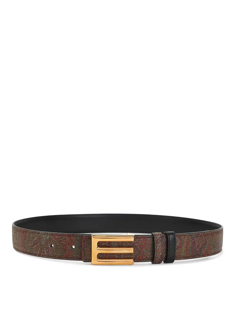 Logo Buckle Belt Nero