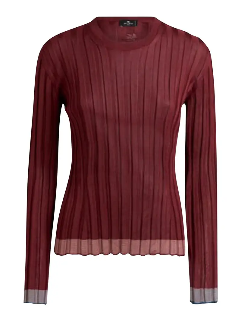 Maglia Costine Bordeaux Rosso Scuro