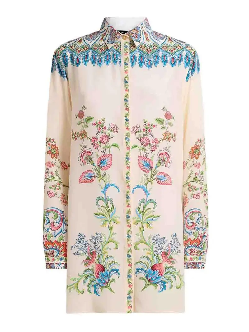 Maglia Lunga Con Spacchetti Laterali Bianco