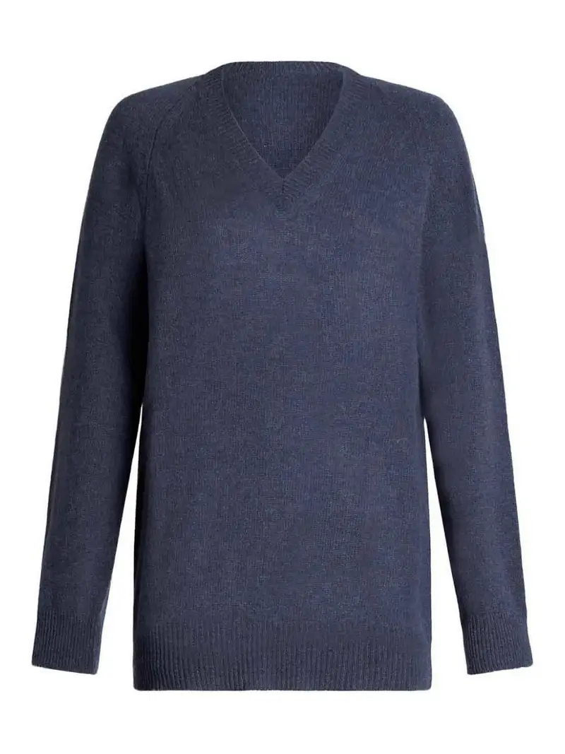 Maglione con scollo a V Blu