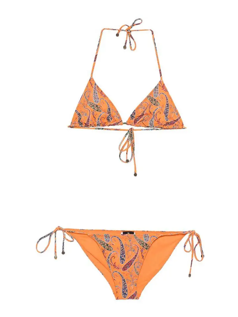 Orange Bikini Set Multicolore