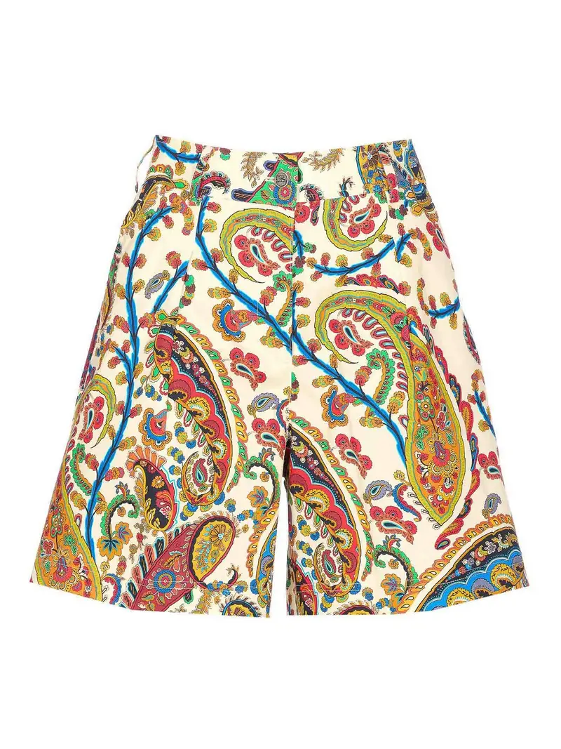 Pantaloncini stampati bianchi Multicolore