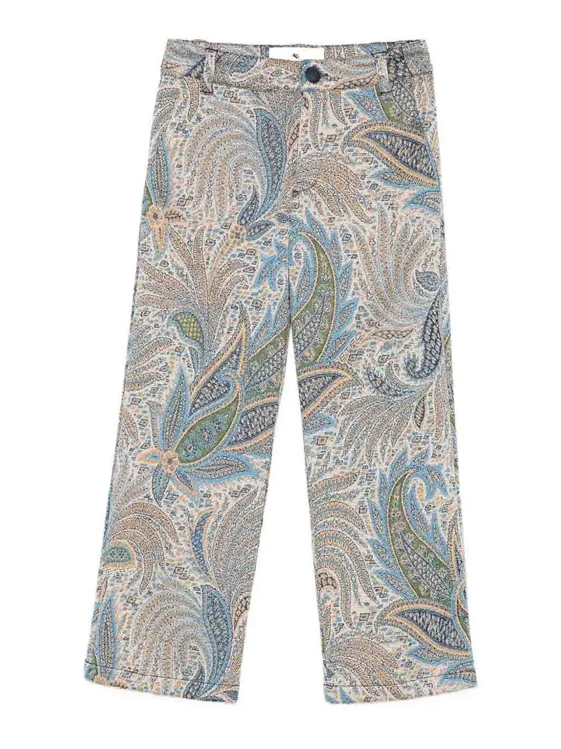 Pantaloni Con Stampa Blu