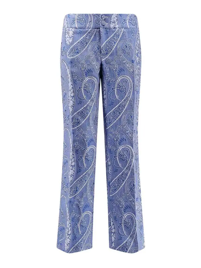 Pantaloni Con Stampa Iconica Blu