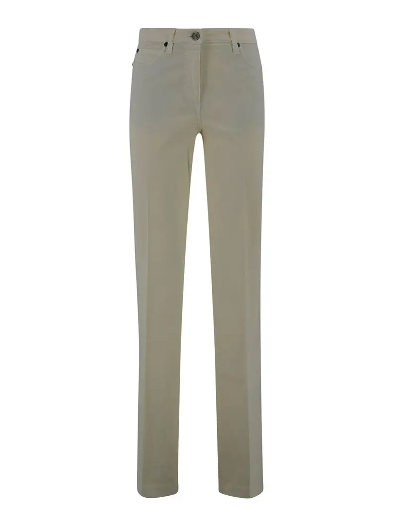 Pantaloni in cotone elasticizzato Beige