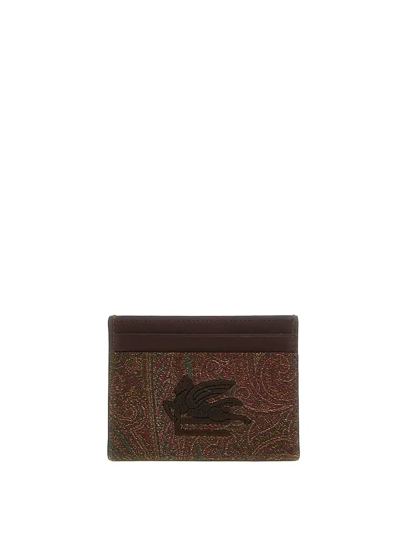 Porta carte Paisley Marrone