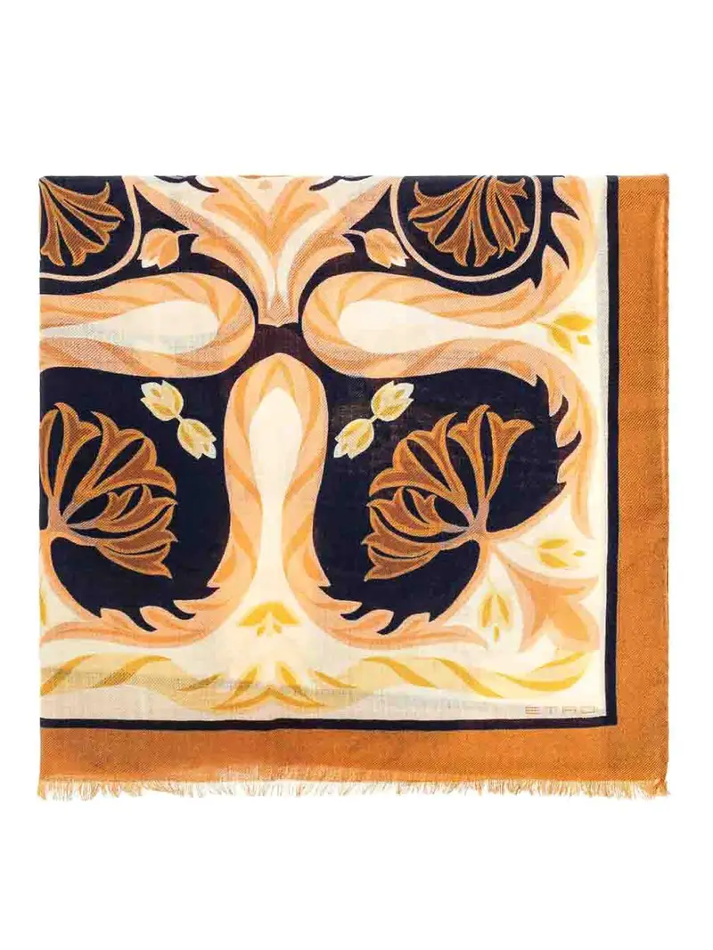 Sciarpa stampata Beige