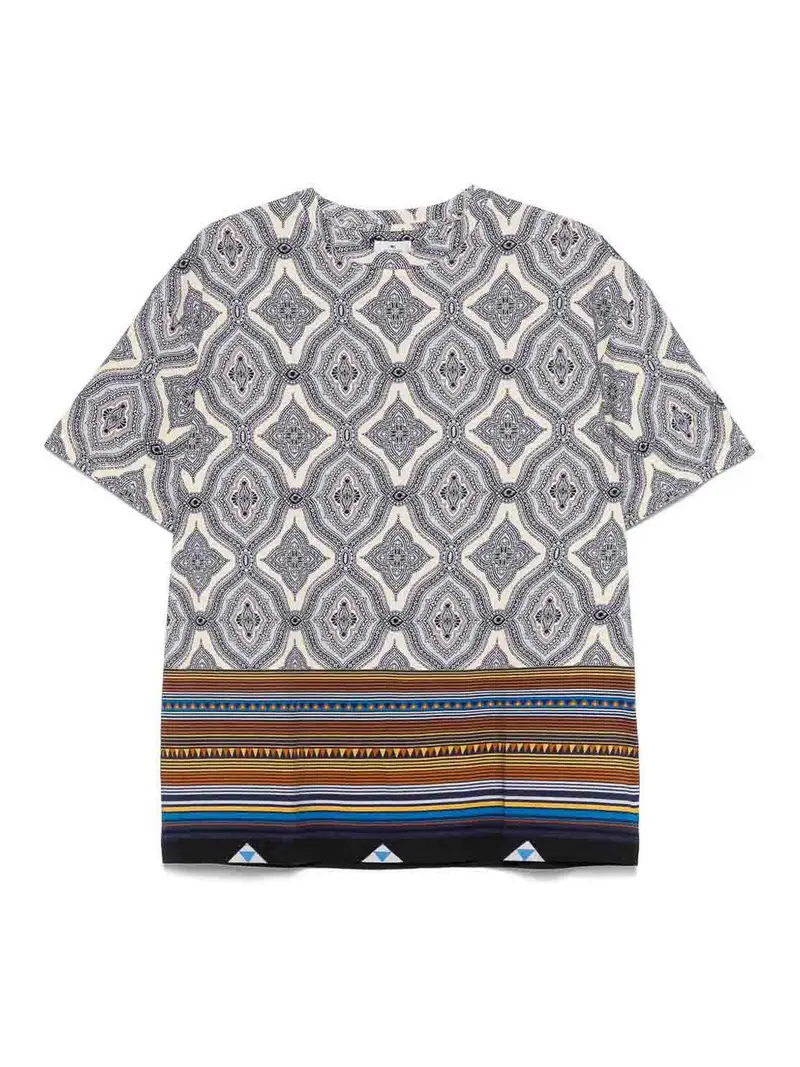 T-shirt di cotone con stampa Multicolore