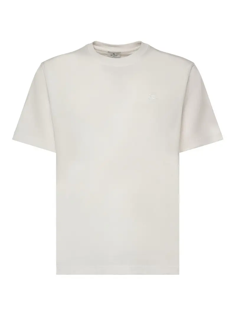 T-shirt in cotone con logo Bianco