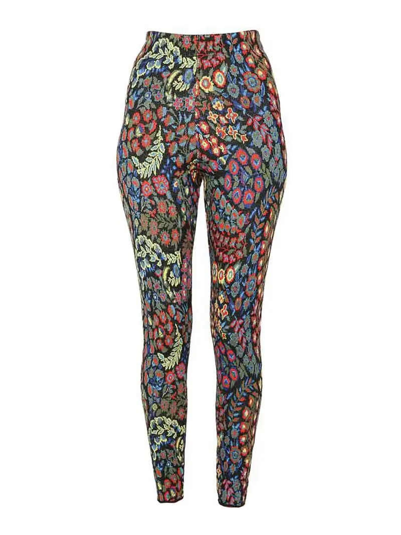 Top e leggings in lana Multicolore