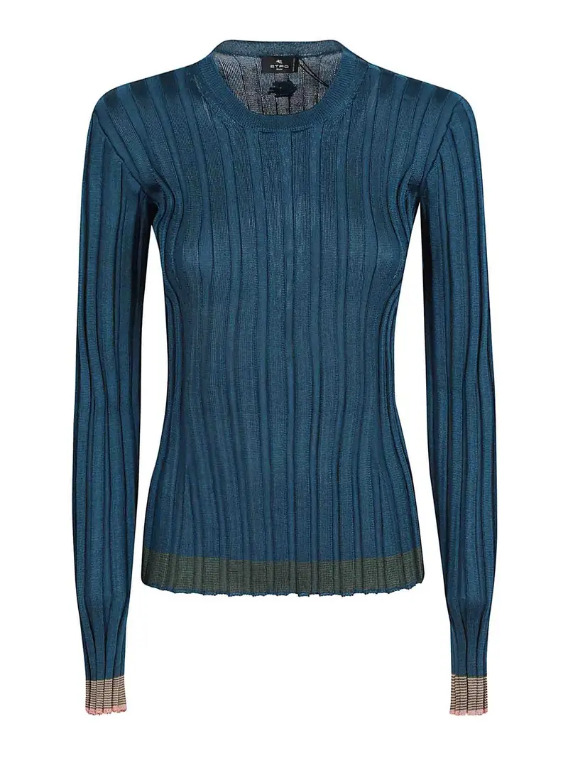 Top in maglia da donna Blu