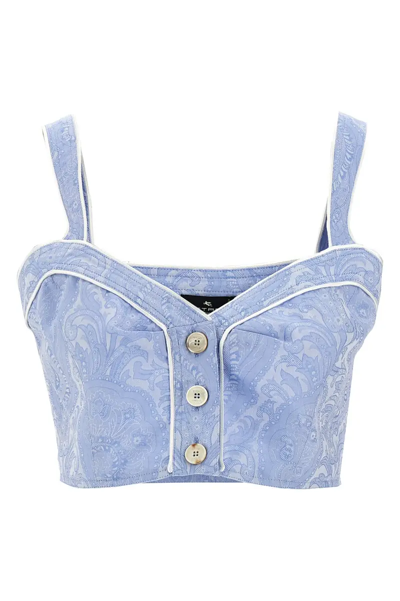 Top Paisley Azzurro
