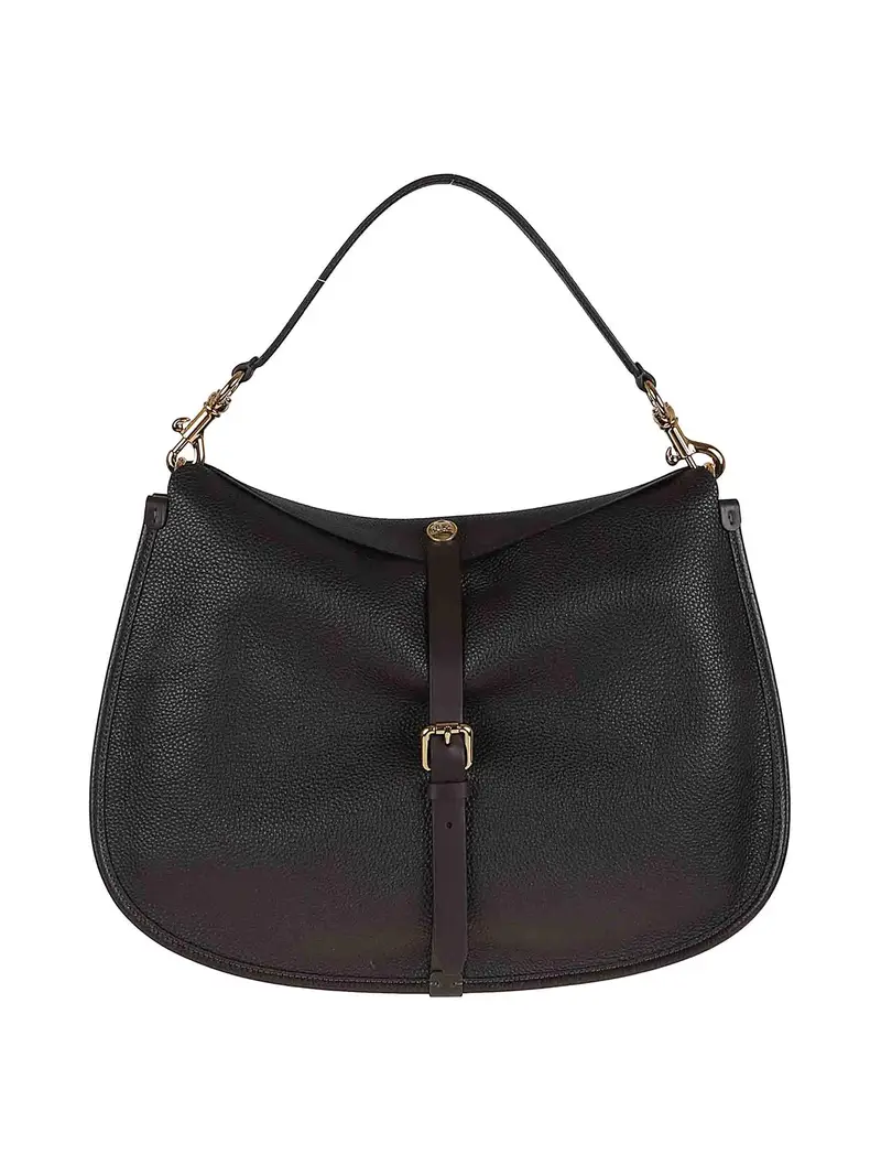 Tracolla Pony XL in pelle bottalata Beige