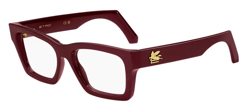 ETRO Unisex ETRO 0082 LHF Montature da vista Polyamide Bordeaux  Squadrata Normale