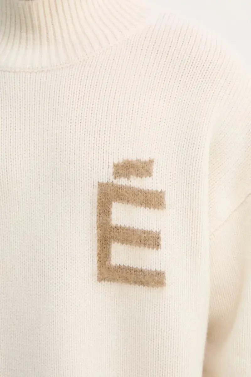 maglione in lana uomo colore beige H24MMKNI610 miniatura 5