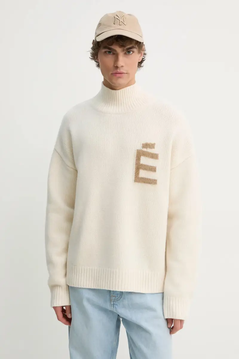 maglione in lana uomo colore beige H24MMKNI610