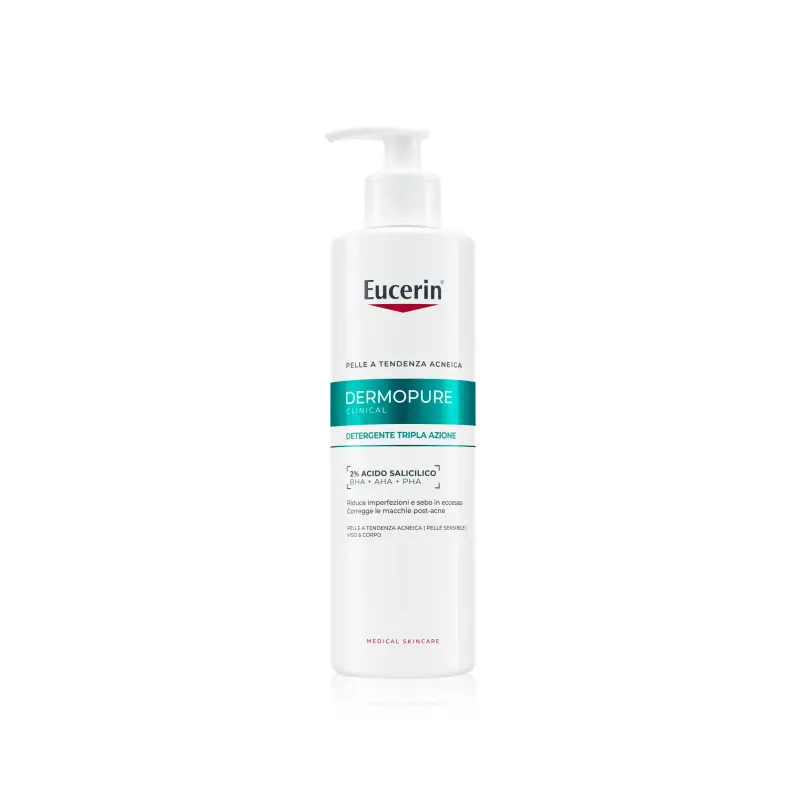 Dermopure Detergente Tripla Azione - Gel detergente viso,Crema antimacchie viso,Crema viso pelle grassa