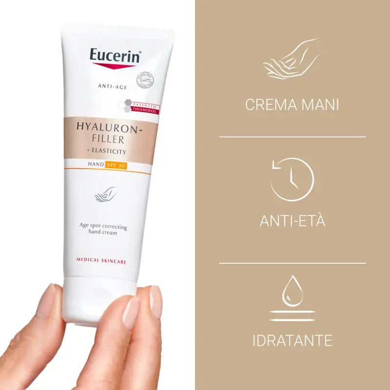 Hyaluron-Filler + Elasticity Crema Mani Anti-Età Anti-Macchie SPF30 - Crema mani miniatura 3
