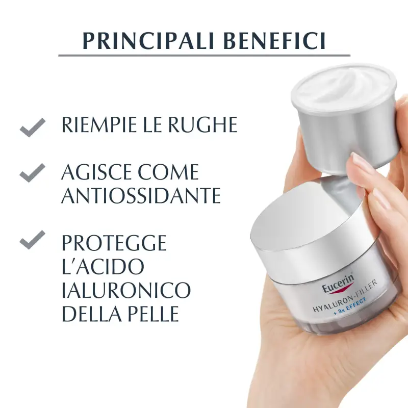 Hyaluron-Filler Ricarica Hyaluron-Filler +3x Effect Crema Giorno SPF15 per Pelle Secca - Trattamento antietà pelli mature, Crema antirughe miniatura 2