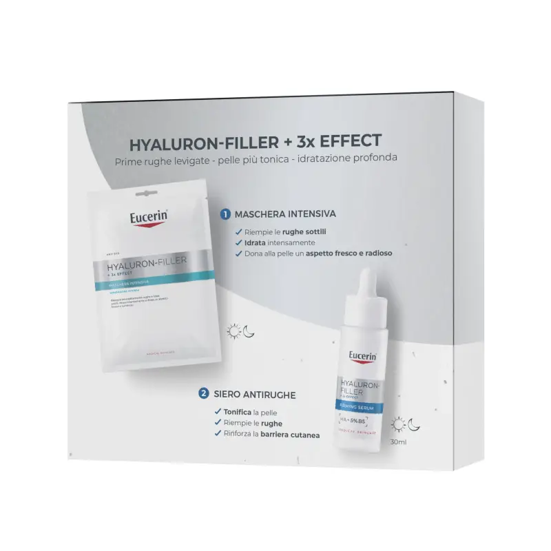 Hyaluron-Filler XMAS PACK 3x EFFECT (Siero Anti-Rughe 30ml + Maschera Intensiva) - Trattamento antietà pelli mature, Siero antirughe, Cofanett miniatura 2