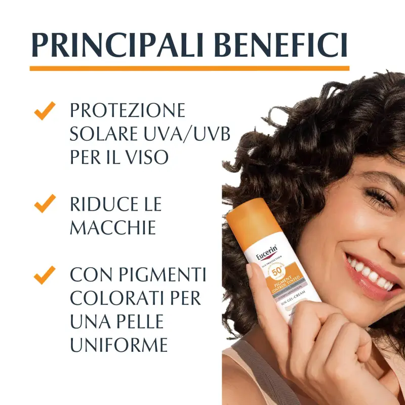 Sun Protection Pigment Control Tinted Face Sun Gel-Creme SPF50+ - Crema colorata viso, Protezione solare viso miniatura 2