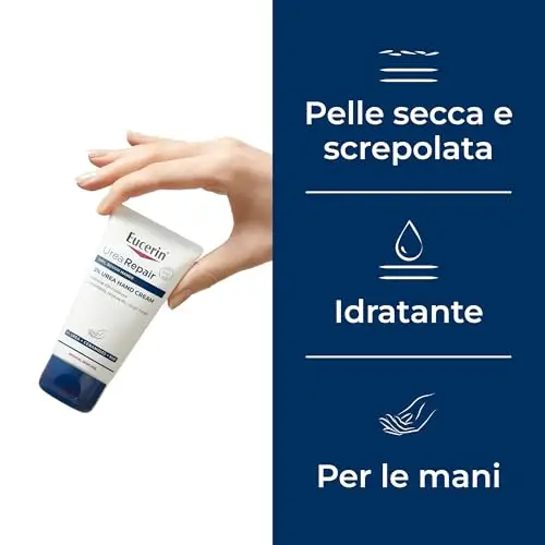 Eucerin Urea Repair Crema Mani Rigenerante 5% 75 ml, Crema mani riparatrice e idratante 48h, Formula con Urea al 5% e miniatura 3