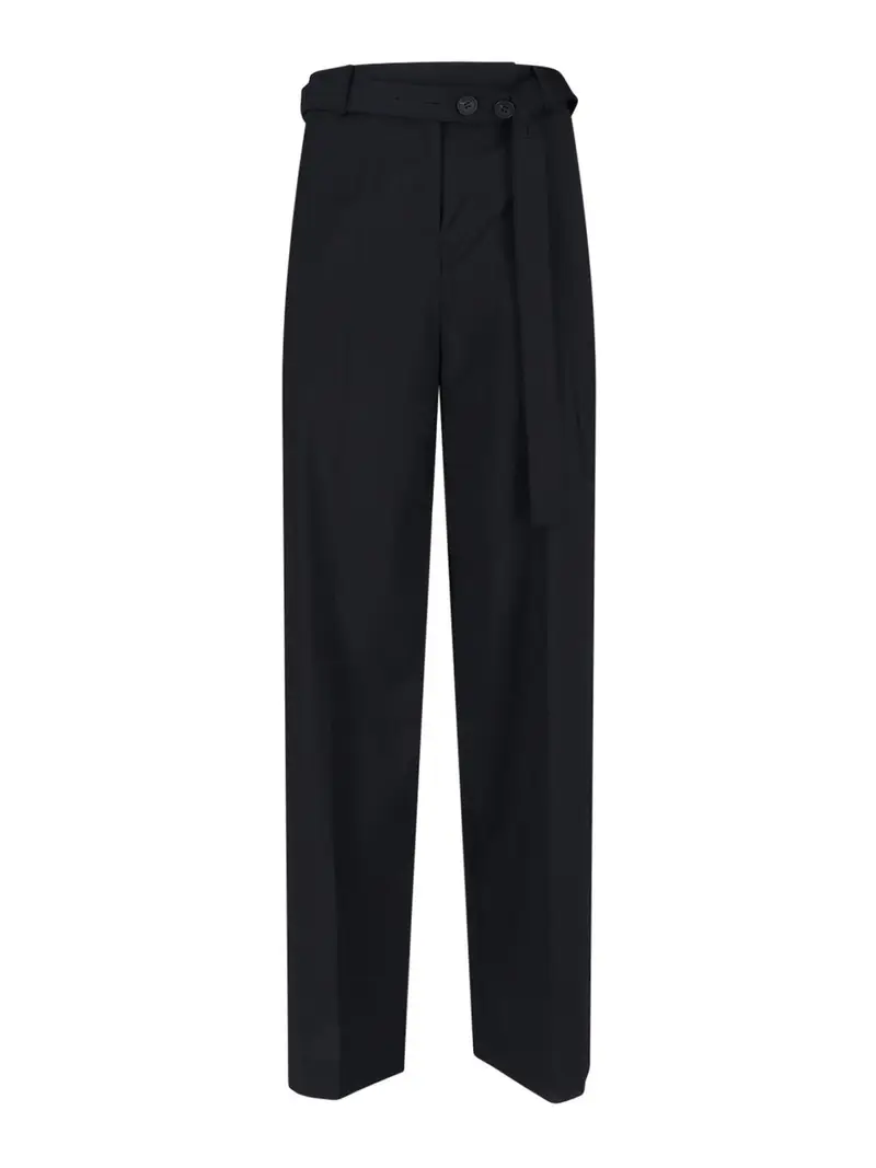 Pantaloni In Lana Vergine Nero