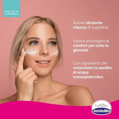 Euphidra - AmidoMio Crema Idratante con Amido di Riso e Acido Ialuronico, 12 Flaconi da 50ml, per un'Idratazione miniatura 2
