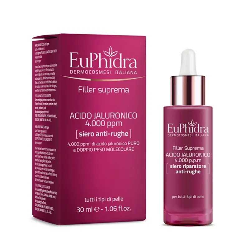 Filler Suprema Acido Jaluronico 4.000 ppm - Trattamento antietà pelli mature,Siero antirughe