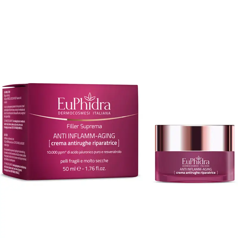 Filler Suprema Anti inflamm-aging crema antirughe riparatrice - Trattamento antietà pelli mature,Crema antirughe