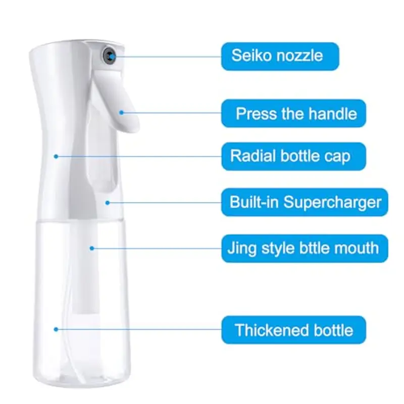 Eupneicu Spruzzino Nebulizzatore [ 200 Ml ], Flaconi Spray, Grilletto Spruzzatore Riutilizzabile Per Trucco, Cura Della Pelle, Pulizia Quotidiana, Ecc [ Bianco ] miniatura 3