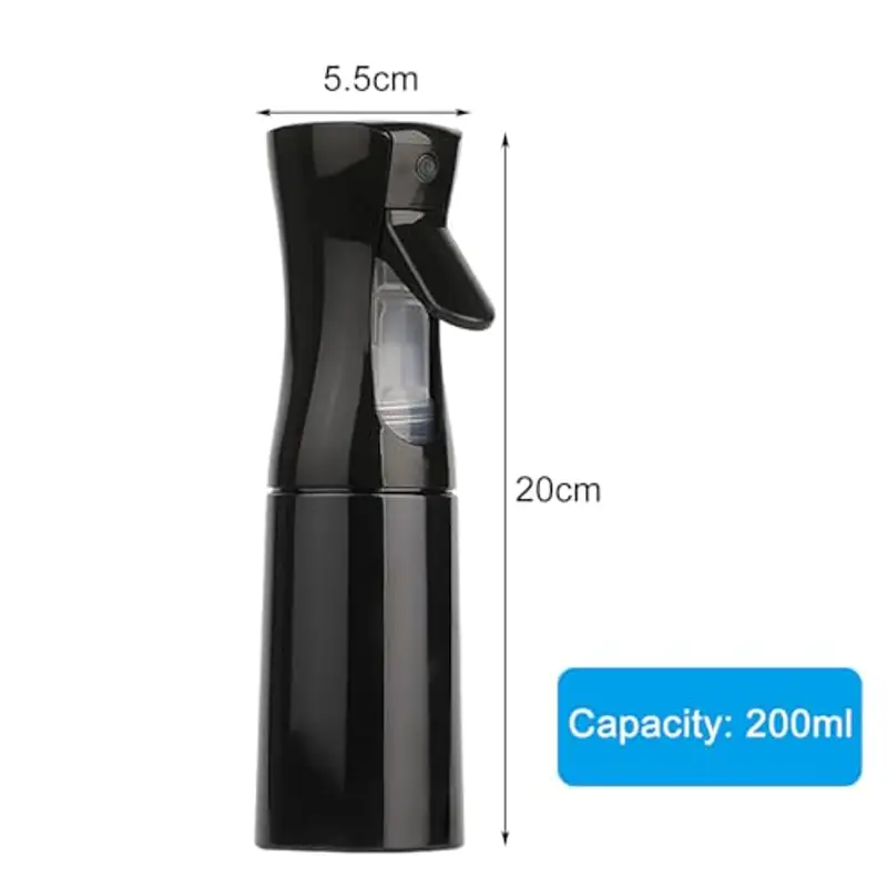 Eupneicu Spruzzino Nebulizzatore [ 200 Ml ], Flaconi Spray, Grilletto Spruzzatore Riutilizzabile Per Trucco, Cura Della Pelle, Pulizia Quotidiana, Ecc [ Nero ] miniatura 2