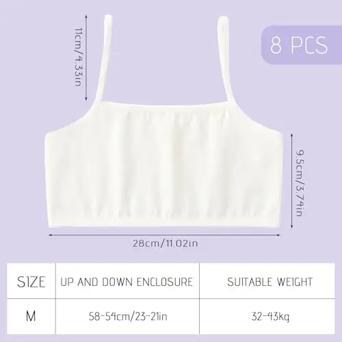 EUPSIIU Reggiseni Bambina Bianco 3236416 miniatura 2