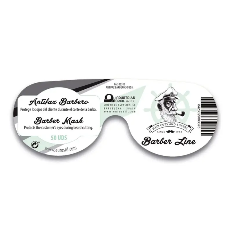 Barber Line Maschera Barbero Nero Nero Pack 50un