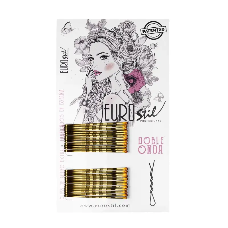 Capelli Scatola Clip Doppia Onda Bronze 24un