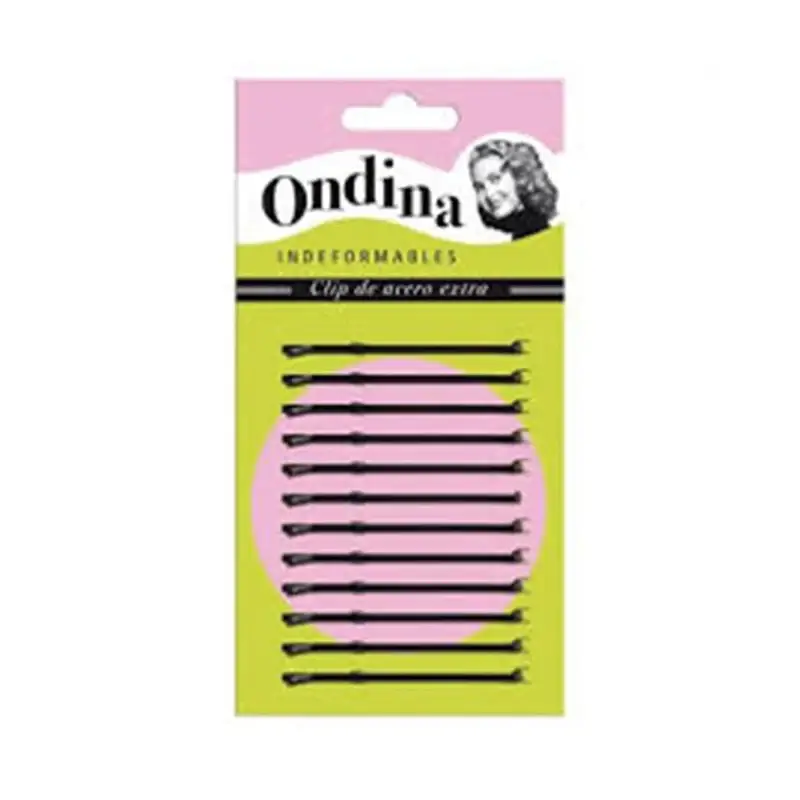 Nero Clip Ondina 70mm Cartone 1un