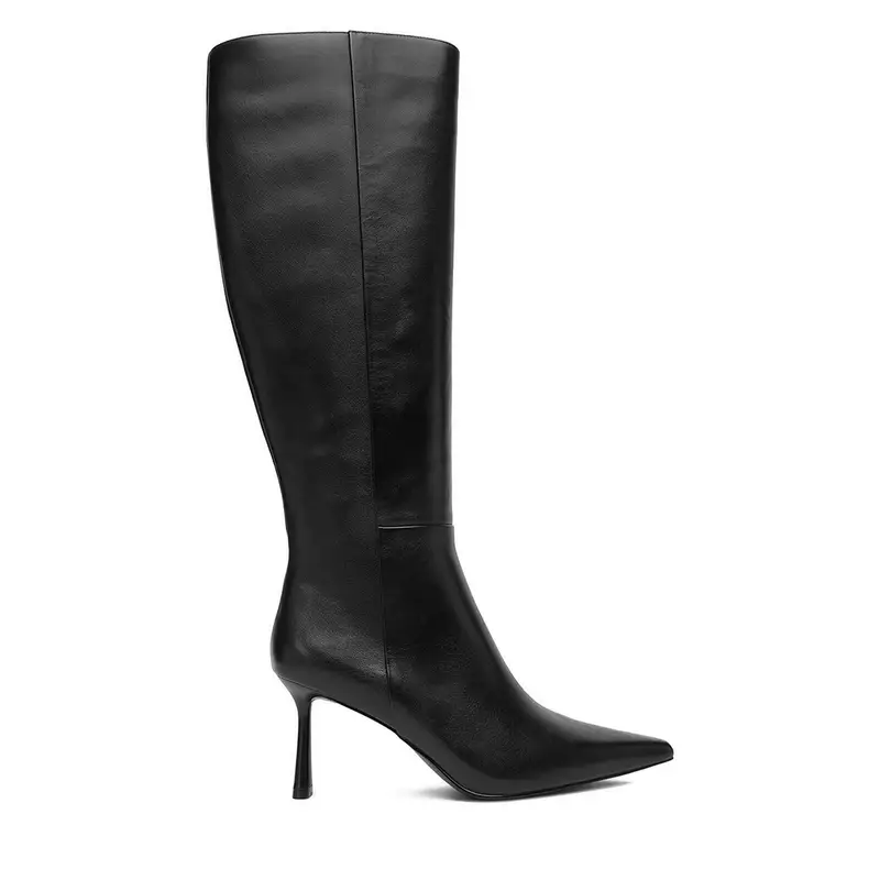Eva Minge Stivali Donna Nero in Pelle