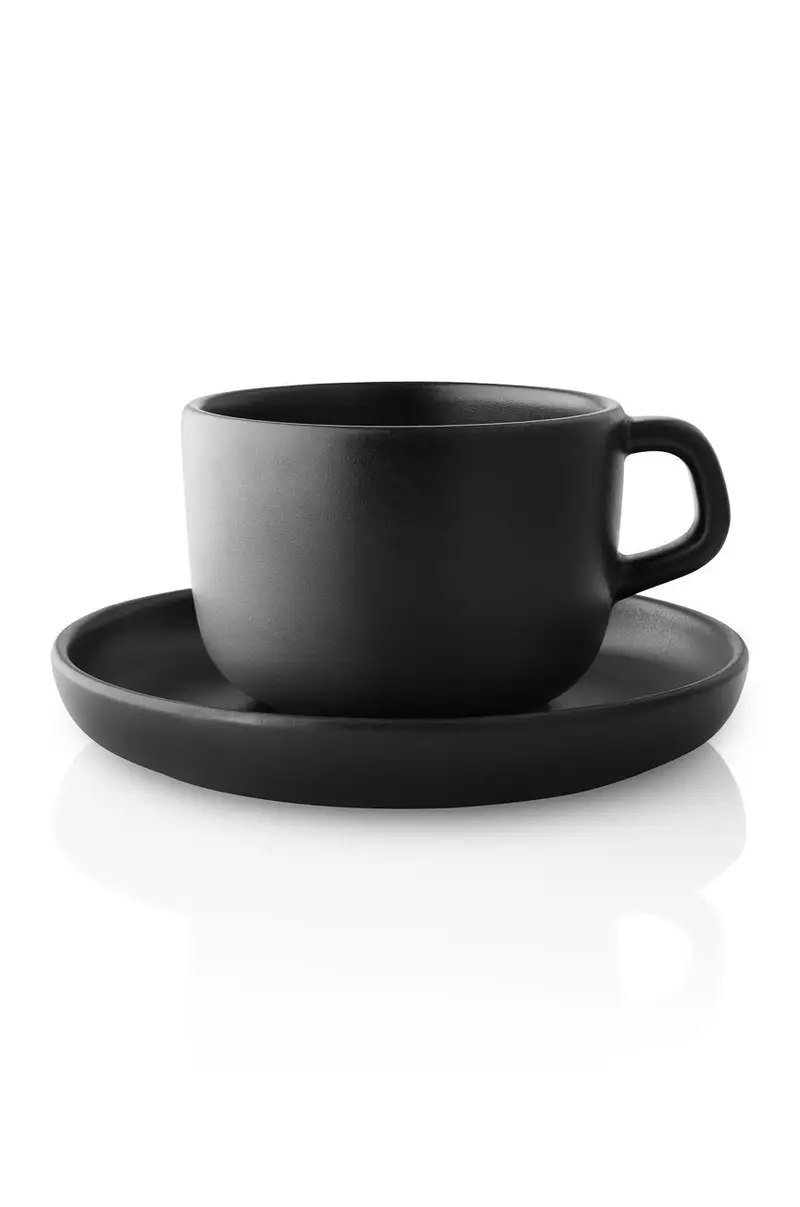 tazzina con piattino Nero