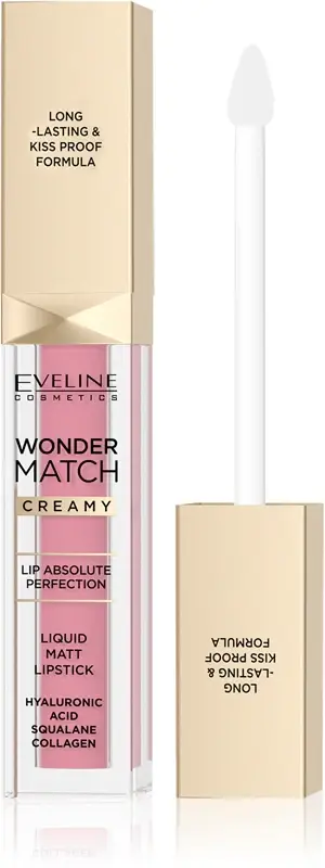 Wonder Match Rossetto Liquido Matte Lunga Tenuta Con Acido Ialuronico Colore 01 Angel Rose 6,8 Ml