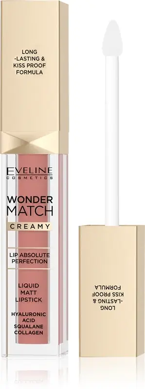 Wonder Match Rossetto Liquido Matte Lunga Tenuta Con Acido Ialuronico Colore 04 Carmel 6,8 Ml