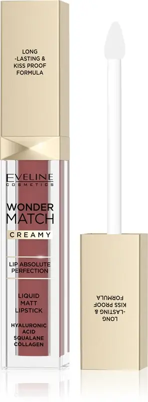 Wonder Match Rossetto Liquido Matte Lunga Tenuta Con Acido Ialuronico Colore 07 Toffee 6,8 Ml