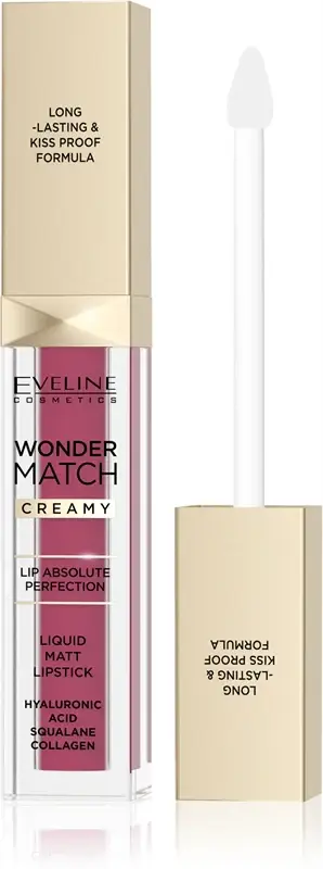 Wonder Match Rossetto Liquido Matte Lunga Tenuta Con Acido Ialuronico Colore 10 Berry Rose 6.8 Ml