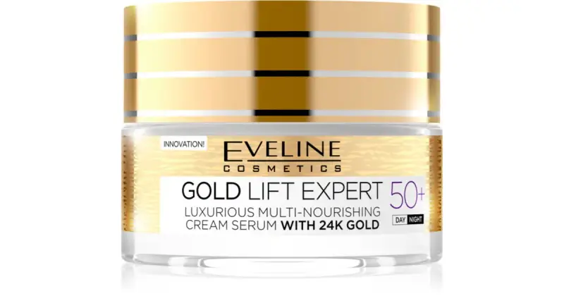 Crema Siero Multi-nutriente Eveline Gold Lift Expert 50+ 50 ml