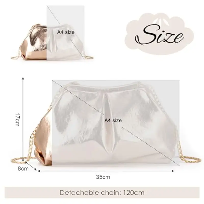 EVEOUT Pochette Donna Oro Rosa 2458322 miniatura 3