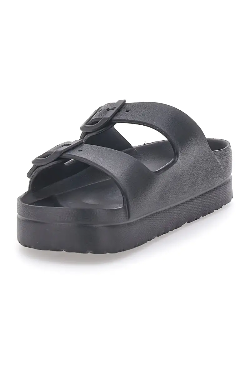 Ciabatte nere in gomma con doppia fibbia EVERLAST EV125 [NERO] miniatura 3