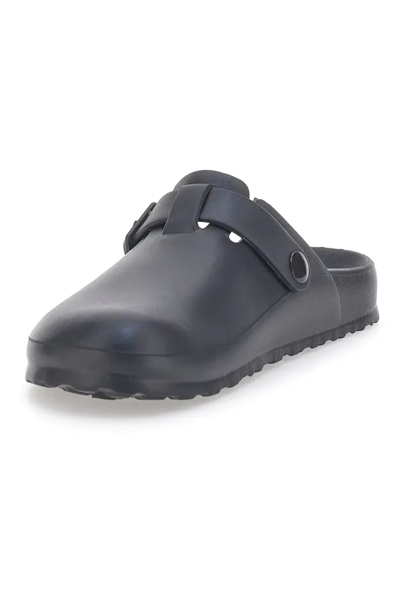 Ciabatte sabot nere in gomma con fibbia Everlast EV085 [NERO] miniatura 3