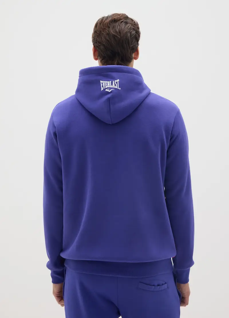 Felpa In Misto Cotone Multicolor Con Cappuccio Everlast, Uomo, Multicolor miniatura 3