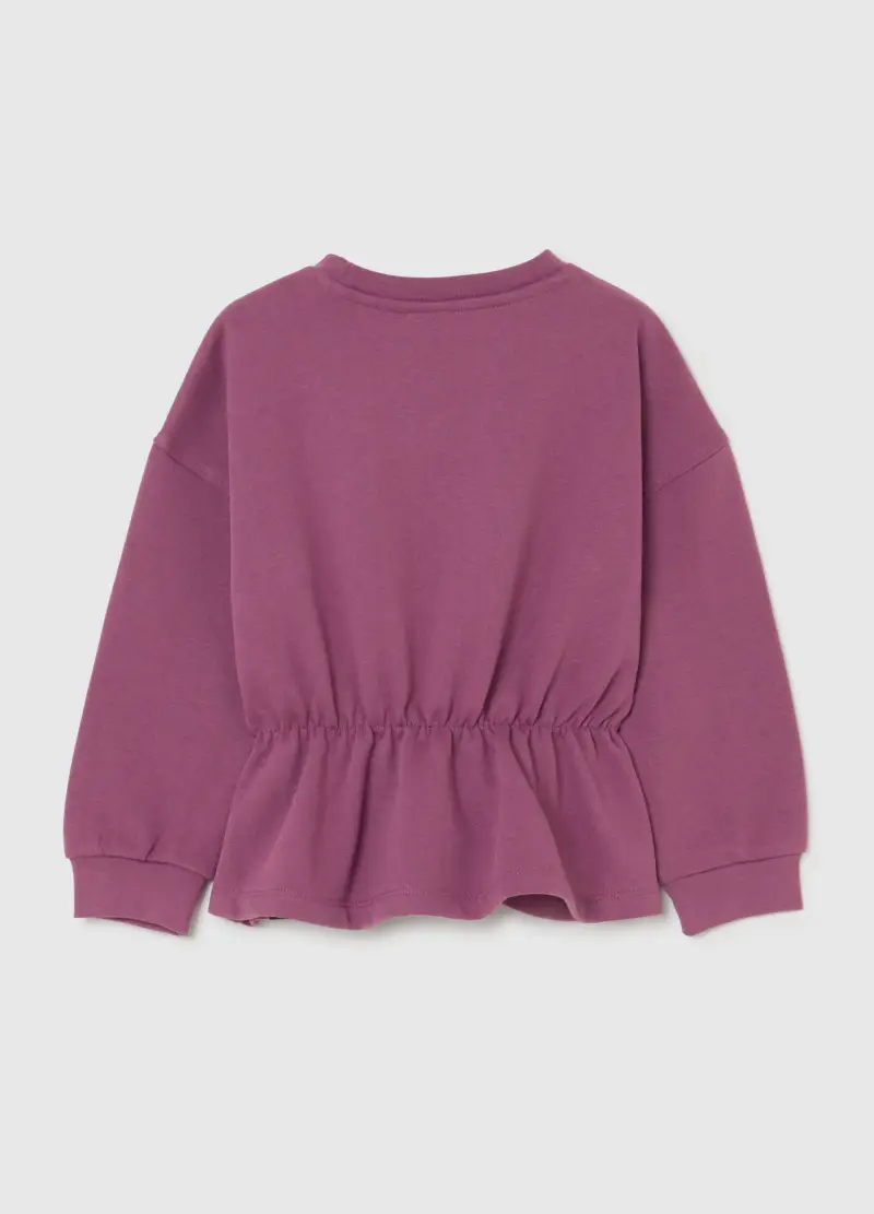 Felpa Viola Da Bambina In Misto Cotone Regular Fit Con Logo Everlast, Viola miniatura 2