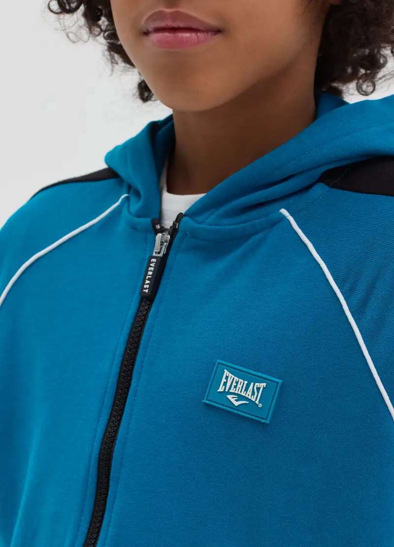 , Full-zip Con Cappuccio E Patch Logo, Bambino, Multicolor miniatura 2